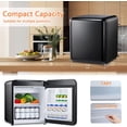thumbnail image 4 of Compact Refrigerator Mini Fridge for Beverage, Ice Cream, Vegetable, Fruit, 1.7 Cu. Ft. Freezer with Drip Tray, Bottle Racks and Defrost Button, Great for Bedroom, Office, Dorm, Black, 4 of 17