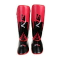 thumbnail image 2 of Espinilleras de Kickboxing MMA Acolchadas Gruesas Almohadillas para Piernas en El Empeine para Boxeo Muay Thai Karate - Elija Colores rojo Macarena Quijotes, 2 of 7