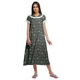 thumbnail image 1 of Moomaya Robe de Nuit à Manches Courtes Imprimée pour Femmes en Coton, 1 of 5