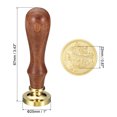thumbnail image 2 of Uxcell Alphabet S Wax Seal Stamp Initial Letter Sealing Wax Stamp Retro Removable Brass Head Wooden Handle, Style 3, 2 of 6
