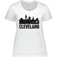 thumbnail image 3 of Inktastic Cleveland Skyline Grunge Women's Plus Size T-Shirt, 3 of 5