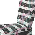 thumbnail image 3 of Designart "Pink and Black Striped Pattern" Upholstered Patterned Accent Chair and Arm Chair, 3 of 5