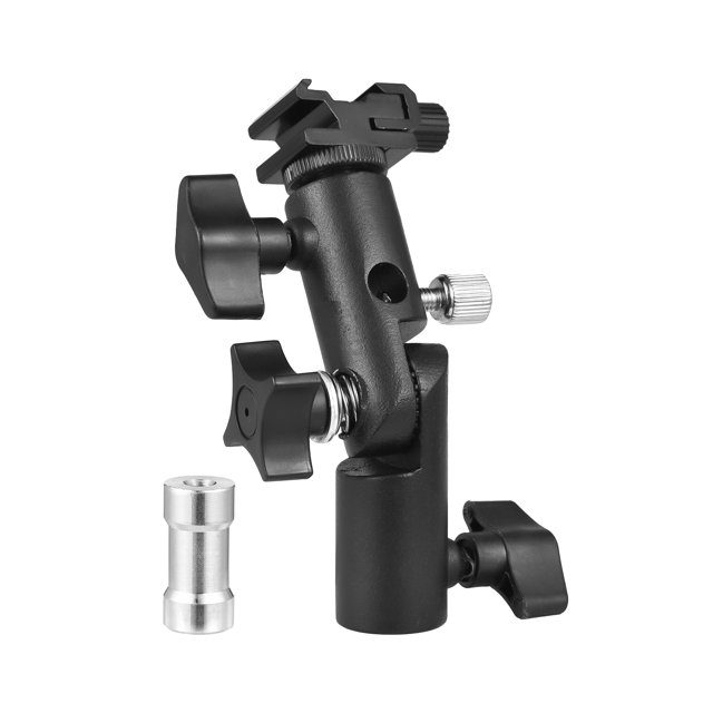 Camera Camera Flash Mount Speedlite Swivel Bracket Flash Stand Bracket with Cold Shoe Mount 1/4 Inch & 3/8 Inch Screw Hole Umbrella Mount Holder Flash Light Accessories
