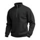 thumbnail image 1 of Blusa y camisa de manga larga con cuello alto para hombre, color liso, Return To The Ancients, bolsillos, cremallera, cuello alto, sudadera con capucha para hombre, blusa de poliéster, 1 of 2