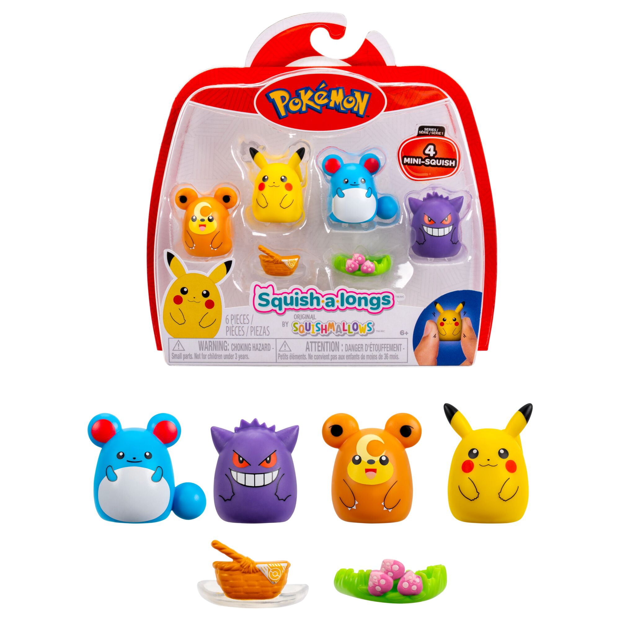Squish-a-longs Pokémon Mini-Squish 4-Pack