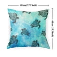 thumbnail image 4 of WIRESTER 18x18 inch Square Decorative Throw Sofa Pillow Cases, Ocean Sea Turtle, 4 of 7