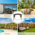 thumbnail image 5 of COOS BAY 11.4 x 11.4 Outdoor Retractable Patio Pergola Heavy-Duty Steel Brown Pergola with Sun Shade Canopy, Brown, 5 of 6