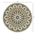 thumbnail image 2 of 4â€™ Round Gray Floral Bloom Area Rug, 2 of 9