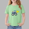 thumbnail image 2 of Piuwrlz Girl Graphic Shirts Tops Girls Short T-Shirts Sleeve Crew Neck Pullover Green Size 11-12 Years, 2 of 7