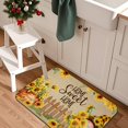 thumbnail image 6 of Flannel Floor Mat 2/3pcs Sunflower Kitchen Rug Set, Cozy Home Decor, Pastoral Style Thickened Flannel Mat for Living Room Bedroom, Warm Holiday Atmosphere, 6 of 8