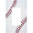 thumbnail image 1 of Nadoabtm Decorative Outlet Covers Baseball Pattern Wall Plate 1 Gang Single Rocker Light Switch Cover Plate Wall Plates GFCI Faceplate for Bedroom Bathroom Decor, 1 of 8