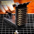thumbnail image 3 of Cepillo y raspador para parrilla de barbacoa: mango de madera grande extendido y cabezal de cerdas de acero inoxidable reemplazable: limpieza segura, sin rayones; ideal para cualquier, 3 of 8