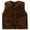 Brown, variant on Kiijoy Toddler Boys Warm Vest Solid Color Unisex Soft Sleeveless Top Baby Outerwear