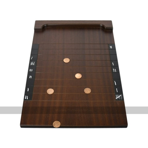 Masters Premium Shove Ha'penny Board - Sapele Hardwood - Accessories Included