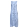 thumbnail image 7 of Sakmal Plus Size Summer Dresses for Women Blue Maxi Sundress Flowy Dress Lace Sleeveless Dresses, 7 of 7