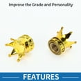 thumbnail image 6 of Tire Valve Stem Caps 12.8MM Car Wheel Valve Cap Gold Tone Crown Style for Car Bike Motorcycle Truck 4pcs, 6 of 7