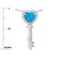thumbnail image 3 of Star K � Key to My Heart Pendant Necklace with Created Blue Opal, 3 of 9