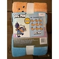 thumbnail image 4 of Dog Man Super Soft Plush Blanket Blue and Orange Character Design 100% Polyester 60x48 cm, 4 of 4