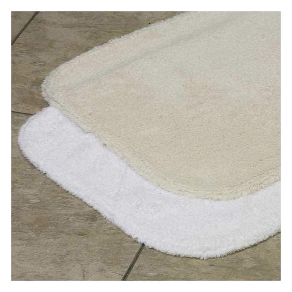 Lacey Mills Bath Rug,Essence,17x24,19 oz.,White 08285STK