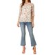 thumbnail image 2 of CAMISAS DE MUJER INSPIRADORAS CHIC CON MANGAS 3/4 Y HEMBRAS RIZADAS DE CHIFFON FLORAL L BLANCAS, 2 of 6