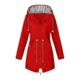 thumbnail image 2 of xiaxaixu Veste d'Extérieur Femme Veste à Manches Longues à Capuche Rayée, 2 of 5