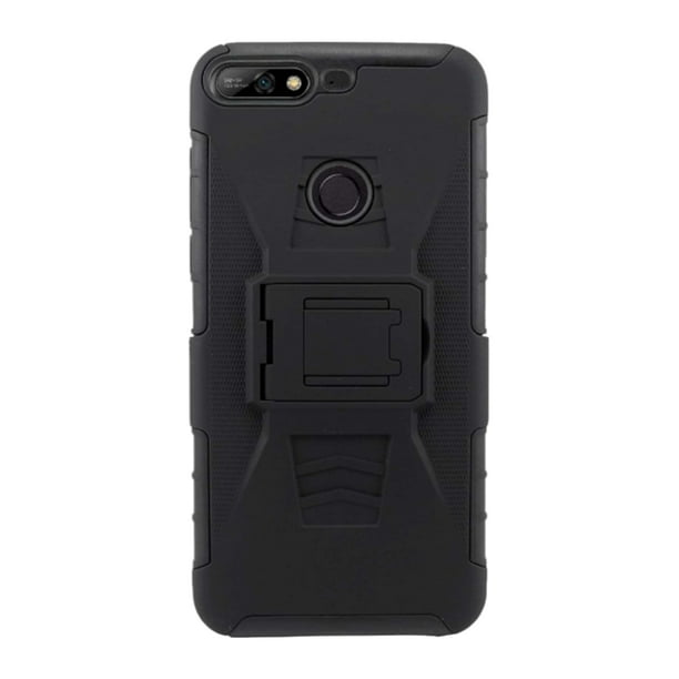 Funda Uso Rudo Clip 360 Para Huawei Y7 2018 Más 2 Micas De Cristal