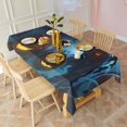 thumbnail image 2 of Halloween Scarecrow and Pumpkins At Night Rectangle Tablecloth 60"x120",Waterproof Polyester Rectangle Table Cloth, Wipeable Spillproof Polyester Tablecloth for Dining, Camping, Indoor and Outdoor, 2 of 6