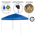 thumbnail image 4 of Flash Furniture Portable Tailgate/Event Tent Set - 10'x10' Blue Pop Up Canopy Tent, 6-Foot Bi-Fold Table, Set of 4 White Folding Chairs, 4 of 4