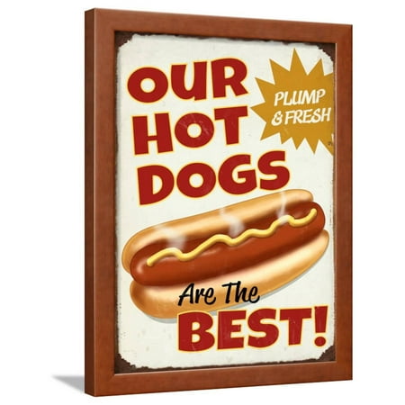Our Hot Dogs Best Framed Print Wall Art By