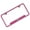 Pink, variant on Jeep Grill Laser Etched Logo Cut-Out License Plate Frame (Black)