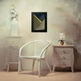 thumbnail image 4 of Urban Epiphany 11x14 Black Modern Framed Museum Art Print Titled - Metallic Lines Navy 2, 4 of 5