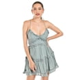 thumbnail image 4 of Vestido corto con volantes Roman Fashion/Juvenil, 2676 (Verde militar) verde ECH, 4 of 5