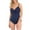 Navy, variant on One Piece Swimsuit for Women Clearance Plus Size Women'S Bikini Sexy Solid Color Bikini Split Strappy Swimsuit On Promotion