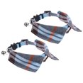 thumbnail image 1 of HONITANO 2Pcs Plaid Cat Collar with Bell Safety Buckle Adjustable Breathable Cloth for Pets, 1 of 7