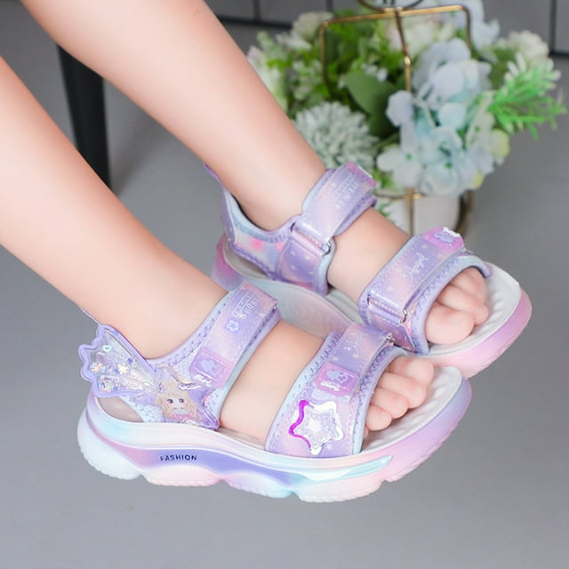EDFBUYKRS kidpers dinosaur Children Shoes Comfortable Thick Soled Sandals Fashionable Open Toe Cute Cartoon Sandals