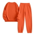 thumbnail image 5 of GEWSEY Womens Sweatsuits 2 Piece Set Airport Outfits for Women Crewneck Long Sleeve Sweatshirts Drawstring Pants Tracksuits (Orange, 3XL), 5 of 5