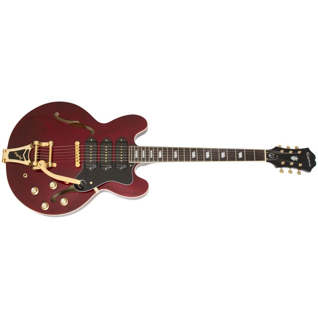 Epiphone Guitare Électrique Archtop Riviera Custom P93 - Rouge Vin