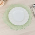 thumbnail image 6 of Efavormart 6 Pack Transparent Green Round Reef Acrylic Plastic Charger Plates, Dinner Charger Plates 13", 6 of 11