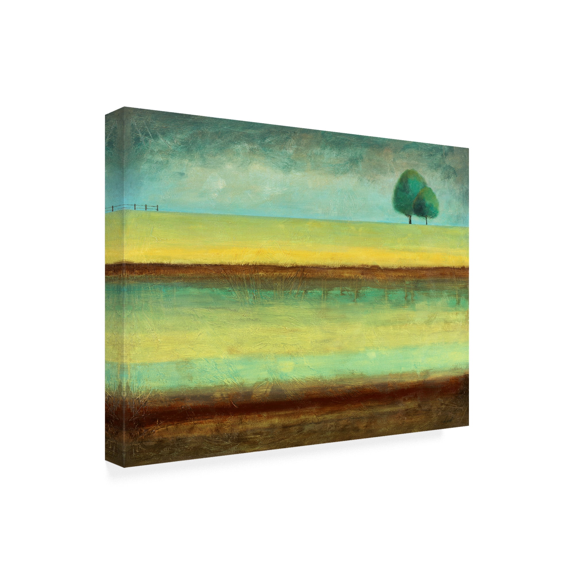Trademark Fine Art 'Singled Trees Painted 2' Canvas Art by Pablo Esteban