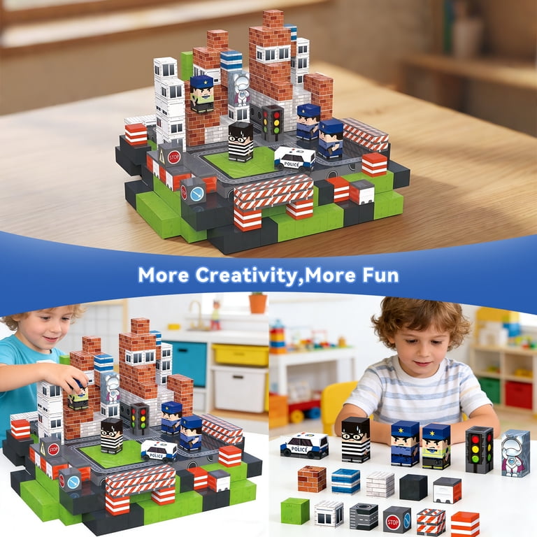 NCOSMOS 96PCS Magnetic Blocks Set, Safe Harmless, Magnet Building