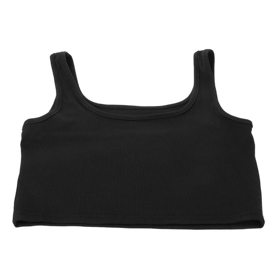 PTOOTP Yoga Tank Tops Women Black Polyester 1Set