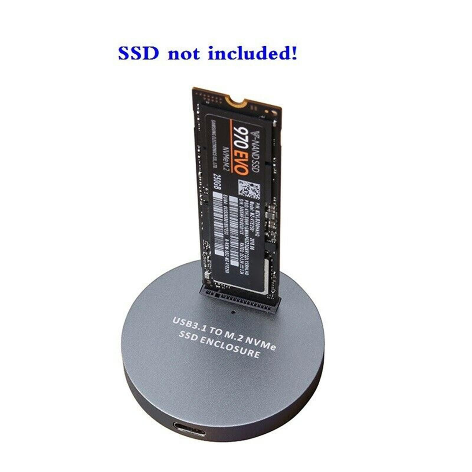 Grey Aluminum Alloy M.2 NVME PCIe SSD Enclosure Hard Case M-Key SSD to Type-C USB 3.1 USB3.0 NEW Box Accessories