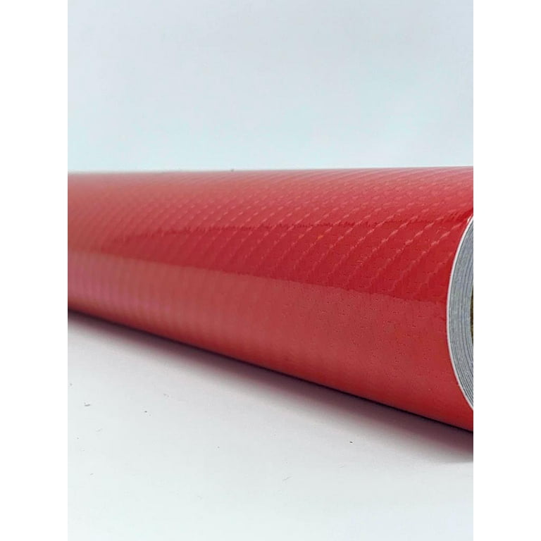 Rockrose 5D Red Professional Carbon Fiber Vinyl Wrap 5ft x 20ft, Size: 5' x 20
