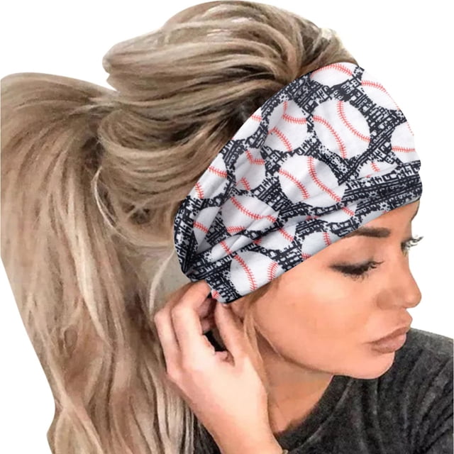 Diadema elástica con estampado de bolas para mujer, 1 bandana para el pelo, pañuelo para la cabeza para mujer