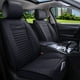 thumbnail image 1 of Juego completo de fundas para asientos de coche Aierxuan 5, de piel impermeable, color negro, 1 of 6
