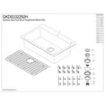 thumbnail image 6 of Kingston Brass GKDS332292H Calgary 33" Stainless Steel Single Bowl Dual Mount Kitchen Sink with Bottom Grid and Strainer, Brushed, 6 of 9