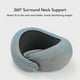 thumbnail image 3 of Almohada de Cuello para viajar, almohada de cuello de Avión de Doble Soporte con Cremallera en forma de u para Vuelo, 3 of 7