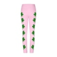 thumbnail image 6 of American Flag Clover Print High Rise Leggings for Women Stretchy Trousers Athletic Slim Fit Bottoms Festive Performance Sportswear, 6 of 6