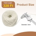 thumbnail image 2 of Uxcell 328 Feet Natural Jute Twine String, 3mm Twine String Color Jute Twine Jute Rope for DIY Art Crafts Gift Wrapping Decoration Packing Gardening Plant Hanger, White, 2 of 6