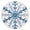 Round Snowflakes-111, variant on Christmas Dining Round Tablecloth with Stretchable Edge, 44 Inch Circular Fit Decorated with a Jolly Snowflake and Holiday Print